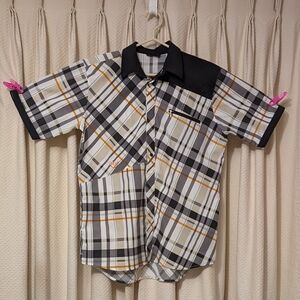 Race Face - Mountain Bike, Cycle Shop Mechanic - Plaid Button Down Collar Shirt